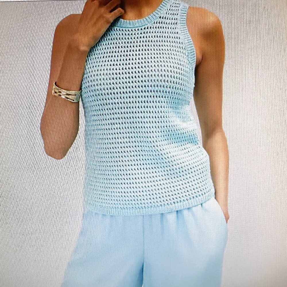 Ann Taylor Open Stitch Sweater Shell NWT Large - Picture 2 of 3